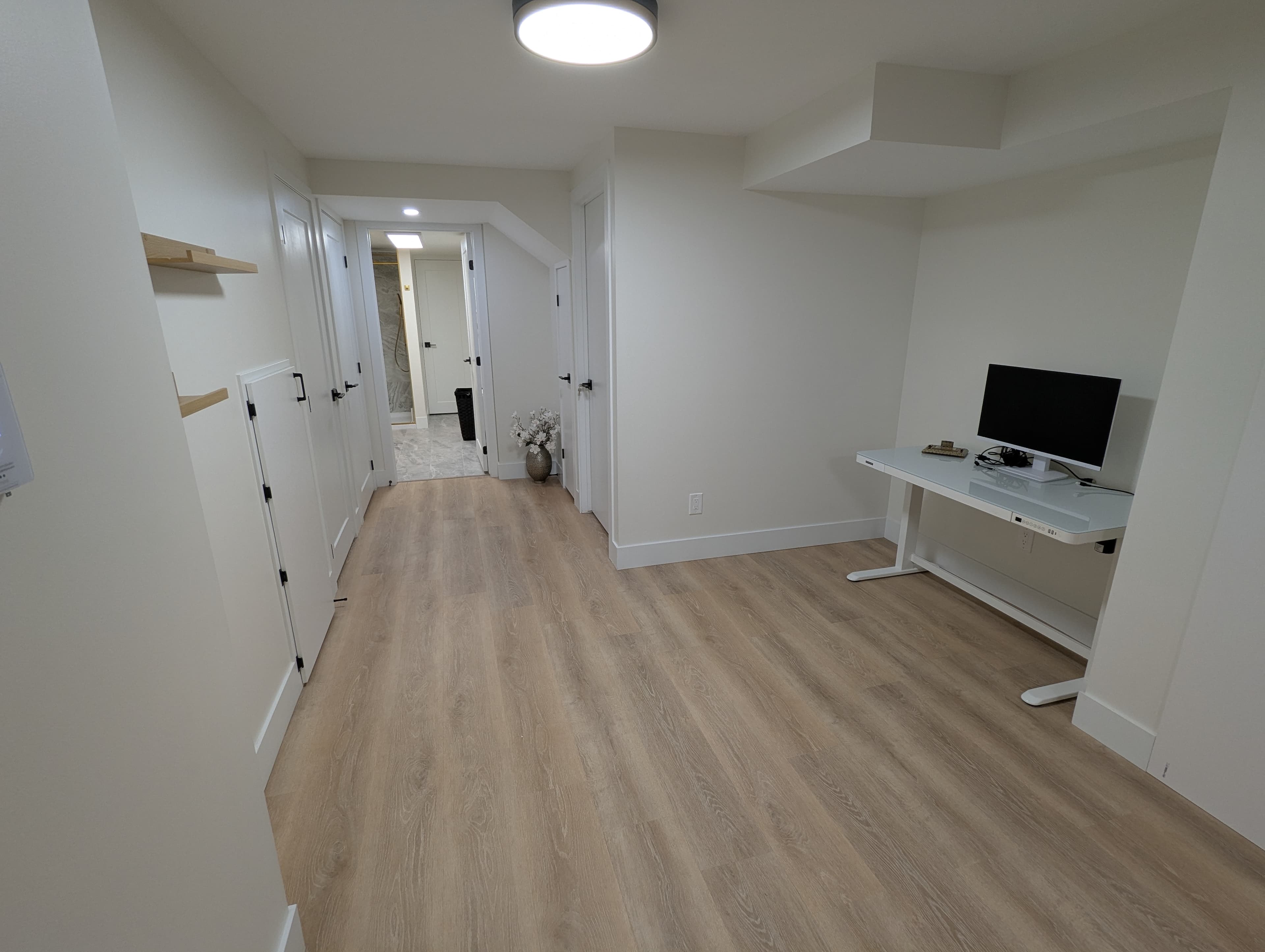Workspace with standing desk